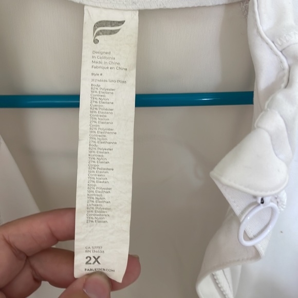 Fabletics white workout jacket - Picture 2 of 3